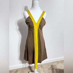 Patagonia Brown and Yellow Mini Dress